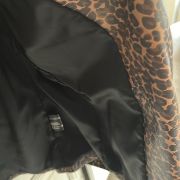 Size L Veda leather leopard print moto jacket - Picture 4 of 6